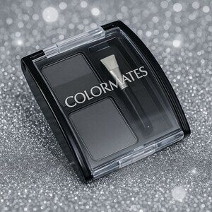Colormates Eyebrow Powder Grey And Soft Black Duo Compact Brow Filler Shaper
